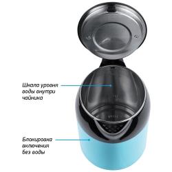 Чайник BBK EK1709P 1.7L Black-Turquoise