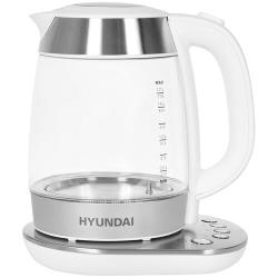 Чайник Hyundai HYK-G4033 белый / серебристый