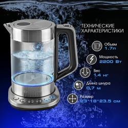 Чайник электрический Endever Skyline KR-366G, серебристый