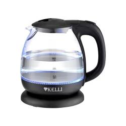 Стеклянный электрический чайник 1.0 л Kelli KL-1370 Кофейный