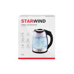 Чайник электрический Starwind SKG2082 1.7л. 1700Вт черный (корпус: стекло) SKG2082