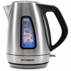 Чайник Hyundai HYK-S3609 1.7л. 2000Вт серебристый / черный (нержавеющая сталь)