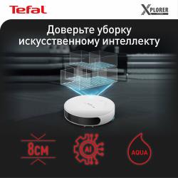 Робот-пылесос Tefal X-Plorer Serie 130AI Animal &amp; Allergy RG9077WH работает с Алисой, с сухой и влажной уборкой, белый