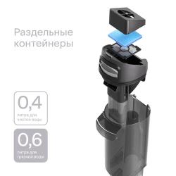 Вертикальный пылесос, беспроводной, с влажной уборкой, Tuvio TW01MBHW, белый / чёрный