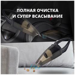 Мощный беспроводной автомобильный пылесос с контейнером для сбора пыли и 3 насадками