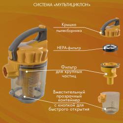 Пылесос для дома Endever VC-640  /  2200 Вт  /  мощность всасывания 380 Вт  /  шнур 5м