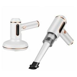 Портативный минипылесос для дома и автомобиля, переносной, маленький, USB питание, 3 насадки для мебели и сидений машины, светодиодная подсветка