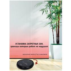 Робот-пылесос Pioneer VC705R, black 2 в 1, сухая и влажная уборка, 5 режимов, гироскоп, голосовой помощник, смартфон-управление Smart life