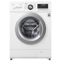 Стиральная машина LG F1296NDS1, белый / серебристый матовый