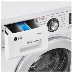 Стиральная машина LG F1296NDS1, белый / серебристый матовый
