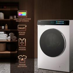 Cтиральная машина с сушкой, инвертором и паром Weissgauff WMD 999 Inverter Steam,3 года гарантии, 12 кг стирка, 8 кг сушка, 1200 оборотов, Сенсорное управление, Цветной дисплей, 16 программ, Стирка сушка 60 мин, Быстрая 15 мин, Умная стирка, Тихий режим