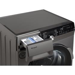 Стиральная машина с инвертором и паром Weissgauff WM 5649 DC Inverter Steam Silver,3 года гарантии, Установка в колонну, 9 кг загрузка, 1400 оборотов, 14 программ, быстрая стирка 15 мин, режим для детских вещей, сенсорное управление, защита от протечек