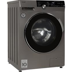 Стиральная машина с инвертором и паром Weissgauff WM 5649 DC Inverter Steam Silver,3 года гарантии, Установка в колонну, 9 кг загрузка, 1400 оборотов, 14 программ, быстрая стирка 15 мин, режим для детских вещей, сенсорное управление, защита от протечек