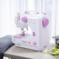 Швейная машина VLK Napoli 1400, 12 операций, 4хАА / от сети, бело-розовая