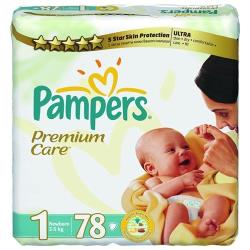 Подгузники для новорожденных Pampers Premium Care 1 размер, 2-5 кг, 20 шт, ультрамягкие