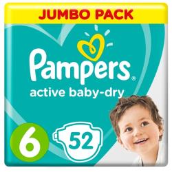 Подгузники Pampers Active Baby-Dry 6 размер, 13-18 кг, 52 шт