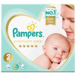 Подгузники для новорожденных Pampers Premium Care 2 размер, 4-8 кг, 102 шт, ультрамягкие