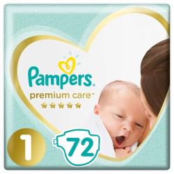 Подгузники для новорожденных Pampers Premium Care 1 размер, 2-5 кг, 20 шт, ультрамягкие