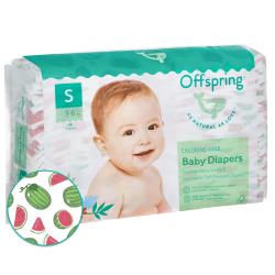 Offspring подгузники, S 3-6 кг. 48 шт. расцветка Арбузы