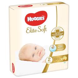 Подгузники Huggies Elite Soft для новорожденных 4-6кг, 2 размер, 82шт