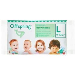 Offspring подгузники, Travel pack, L 9-13 кг. 3 шт. 3 расцветки, OF01L3LMLA