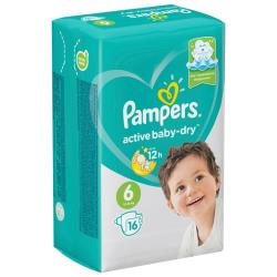 Подгузники Pampers Active Baby-Dry 6 размер, 13-18 кг, 52 шт