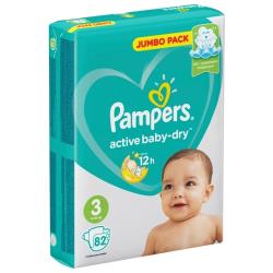 Подгузники Pampers Active Baby-Dry 3, 82 шт.