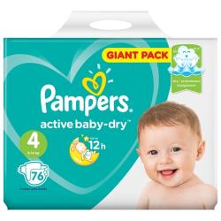 Pampers подгузники Active Baby-Dry 4 (9-14 кг)