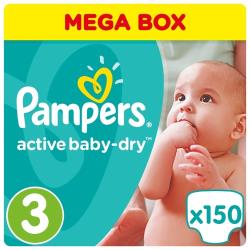 Подгузники PAMPERS Active Baby-Dry 3 (6-10 кг) 124 шт