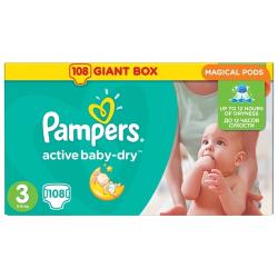 Pampers подгузники Active Baby-Dry 3 (5-9 кг)