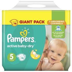 Pampers подгузники Active Baby-Dry 5 (11-16 кг), 150шт