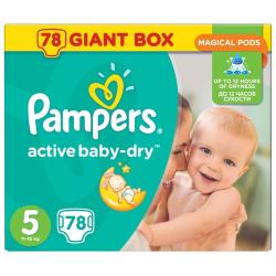 Pampers подгузники Active Baby-Dry 5 (11-16 кг), 150шт