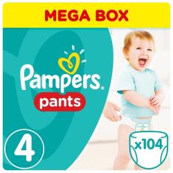 Pampers трусики Pants 4 (9-14 кг), 104 шт., белый