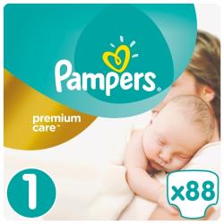 Подгузники для новорожденных Pampers Premium Care 1 размер, 2-5 кг, 20 шт, ультрамягкие