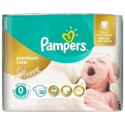 Pampers подгузники Premium Care 0 (1-2,5 кг) 30 шт.