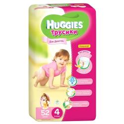 Huggies трусики для девочек 4 (9-14 кг)