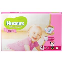 Huggies подгузники Ultra Comfort для девочек 4 (8-14 кг)