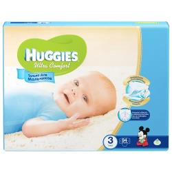 Huggies подгузники Ultra Comfort для мальчиков 3 (5-9 кг)