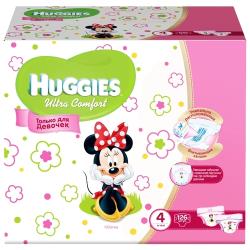 Huggies подгузники Ultra Comfort для девочек 4 (8-14 кг)