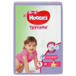 Huggies трусики для девочек 4 (9-14 кг)