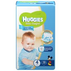 Huggies подгузники Ultra Comfort для мальчиков 4 (8-14 кг)