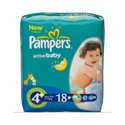 Pampers подгузники Active Baby 4+ (9-16 кг)