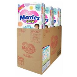 Merries трусики XL, 12-22 кг, 24 шт., белый