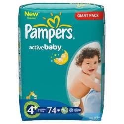 Pampers подгузники Active Baby 4+ (9-16 кг)