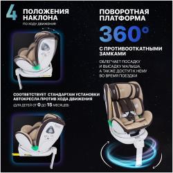 Автокресло детское Nuovita Maczione NiS1-1 / I-Size ISOFIX, 0-4 года, рост 40–105 см (Beige / Бежевый)