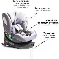 Автокресло Agex Comfort i-Fix 360 (0-36 кг), Grey (Серый)