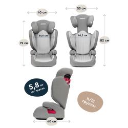 Автокресло JUNION Lui группа 2 / 3 (15-36 кг), чёрный