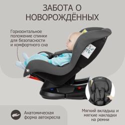 Автокресло детское BeBest Kruiz Lux от 0 до 18 кг, grey