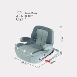 Автокресло RANT AY313 "TURBO" Isofix Active Line (Black) группа 3 (22-36 кг)