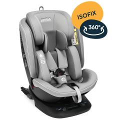Автокресло JUNION Ebby группа 0+ / 1 / 2 / 3 (0-36 кг), 360°, Isofix, серый